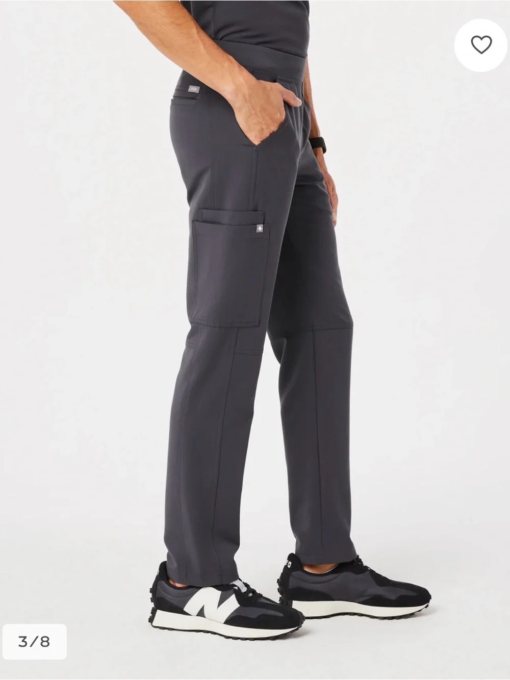 FIGS Men’s Axim Straight-Leg Scrub Pant Charcoal Size XL